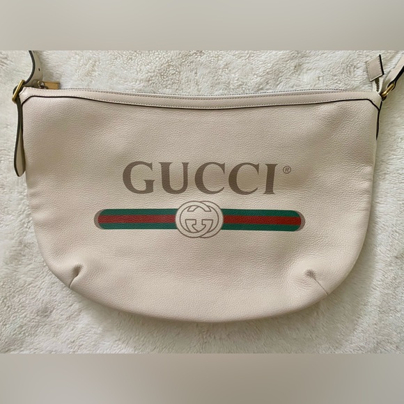 GUCCI LOGO PRINT MESSENGER BAG - Picture 2 of 14